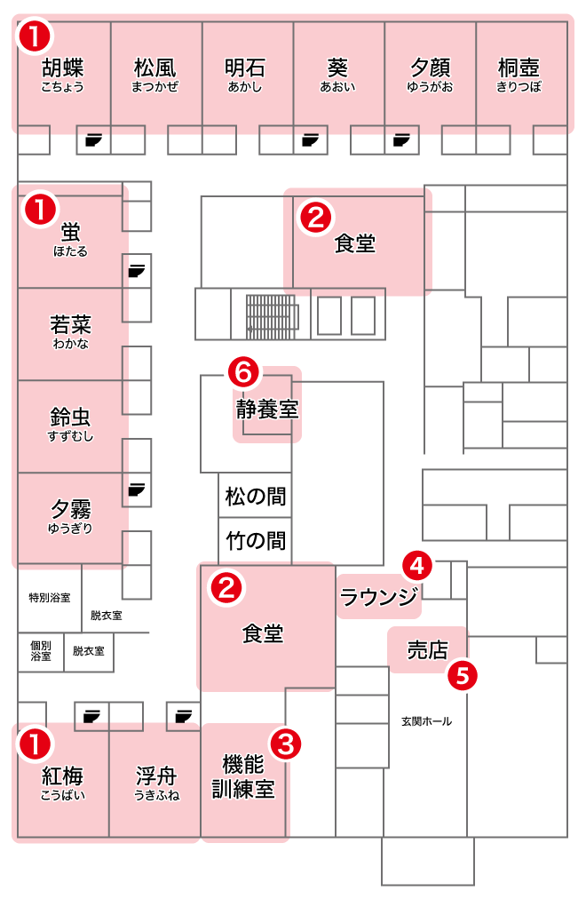 1階のフロアマップ