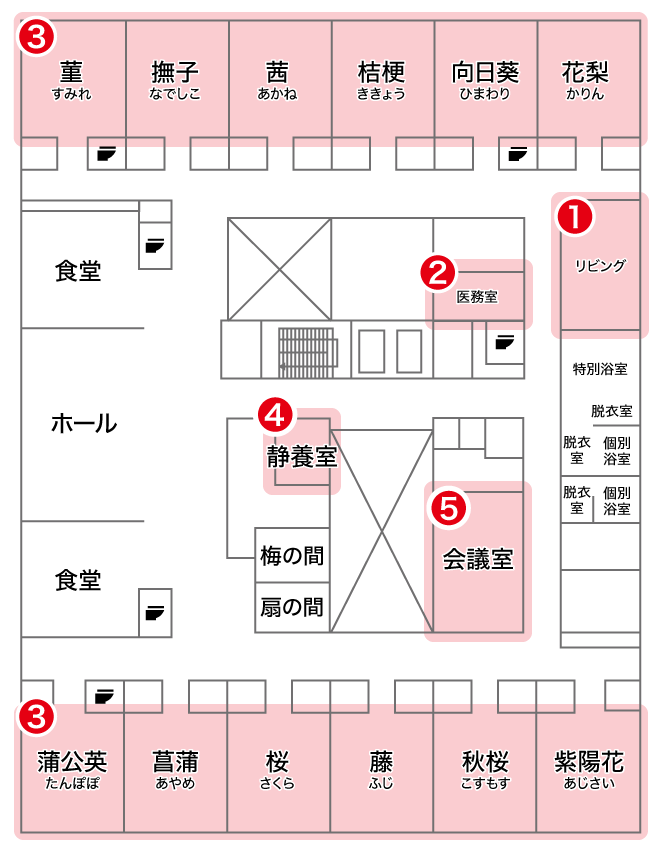 2階のフロアマップ